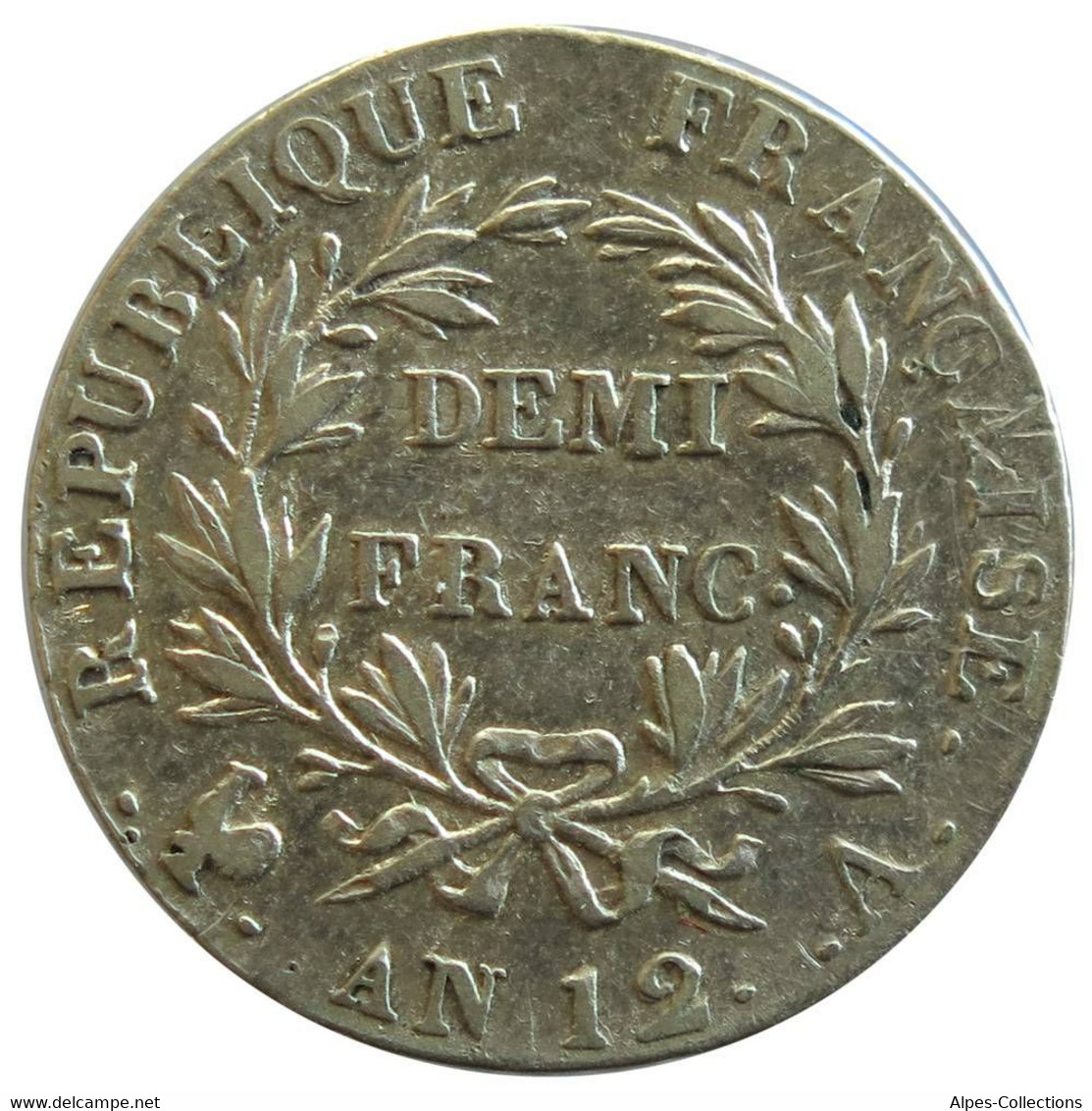 F17302.1 - FRANCE - Demi-franc Bonaparte Premier Consul - AN 12A Frappe Tréflée - 1/2 Franc