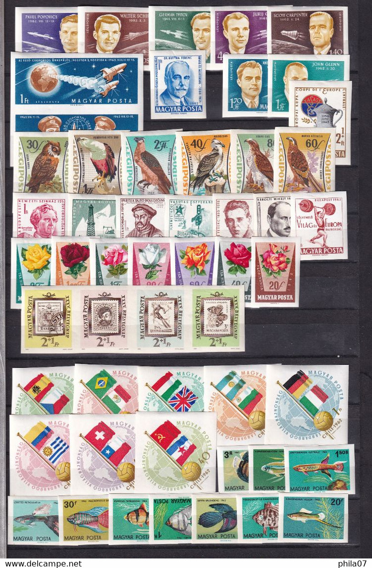 HUNGARY – Big Lot Of Imperforate Canceled Stamps. High Catalogue Value, Good Quality / 9 Scans - Autres & Non Classés