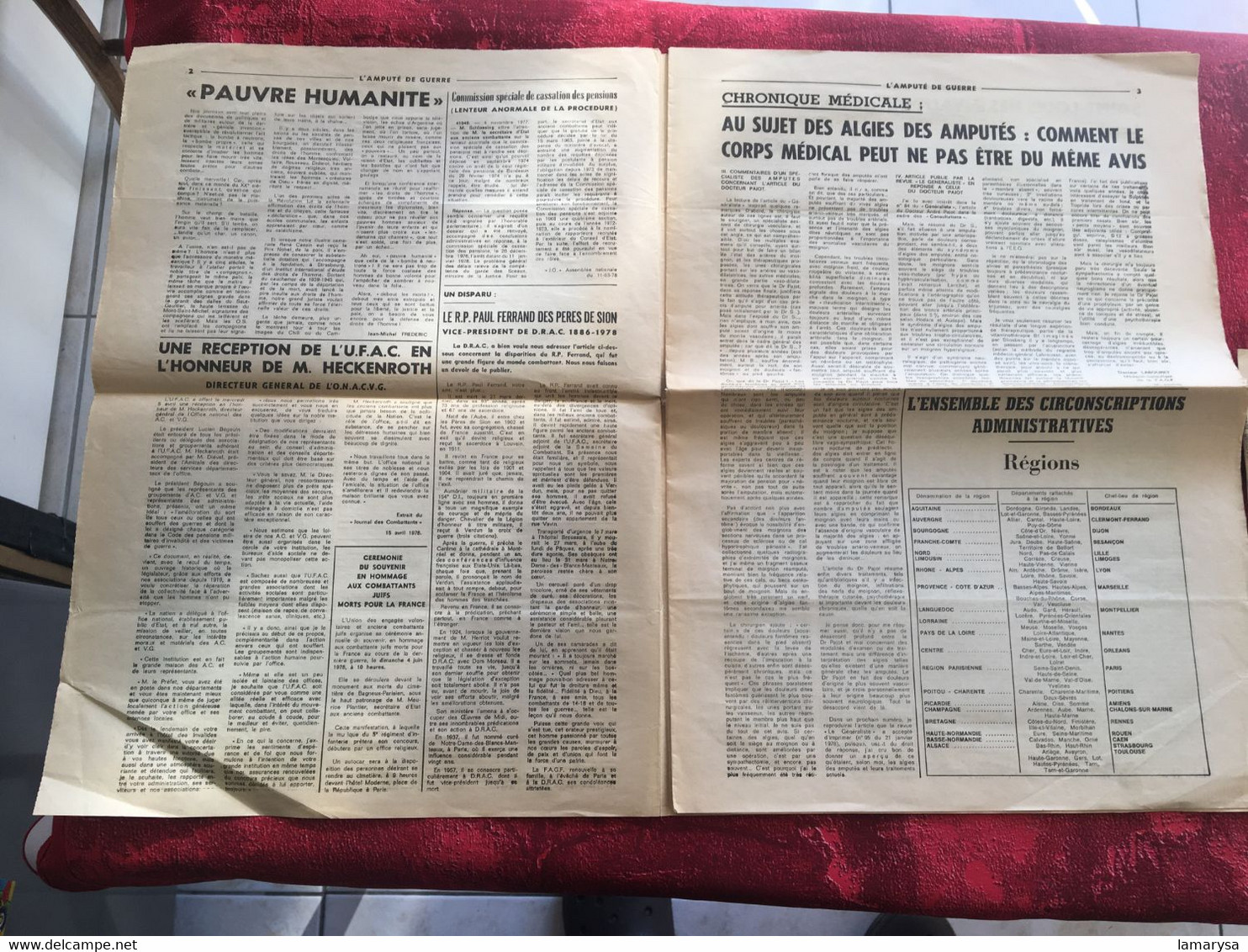 Journal: 1978-☛L'Amputé De Guerre-☛ Organe Fédération Amputés De France Revues & Journaux Après 1945 Français - Francese