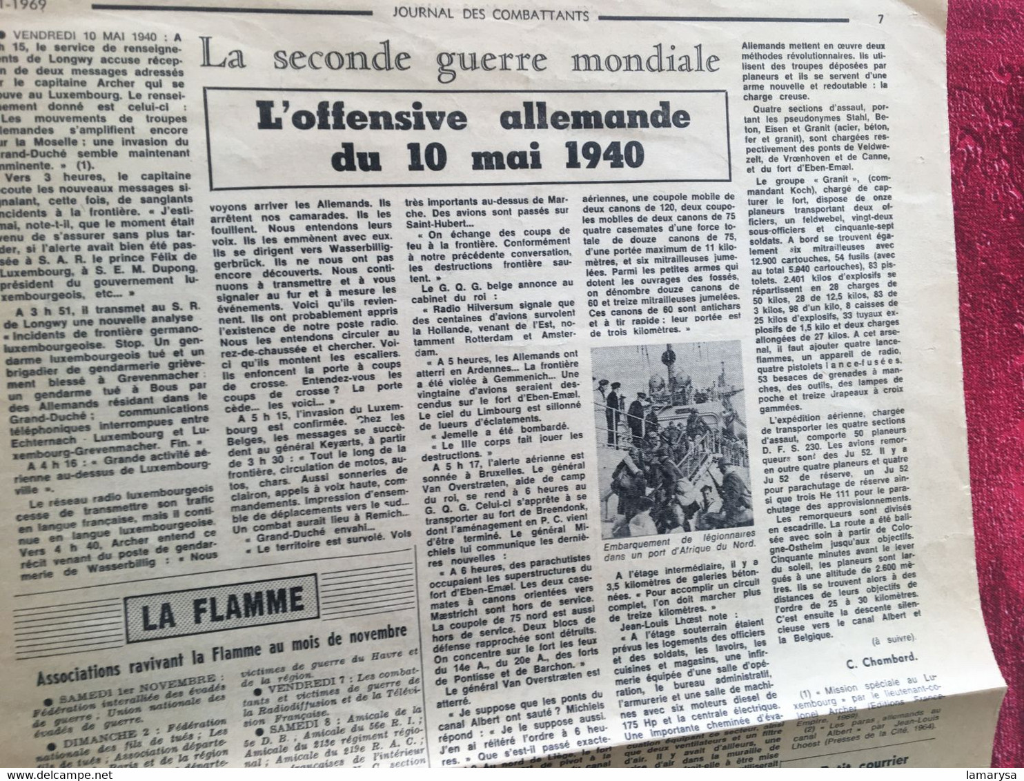 Journal des Combattants et de toutes les victimes des guerres -☛Nov 1969-☛Revues & Journaux : Après 1945  Français