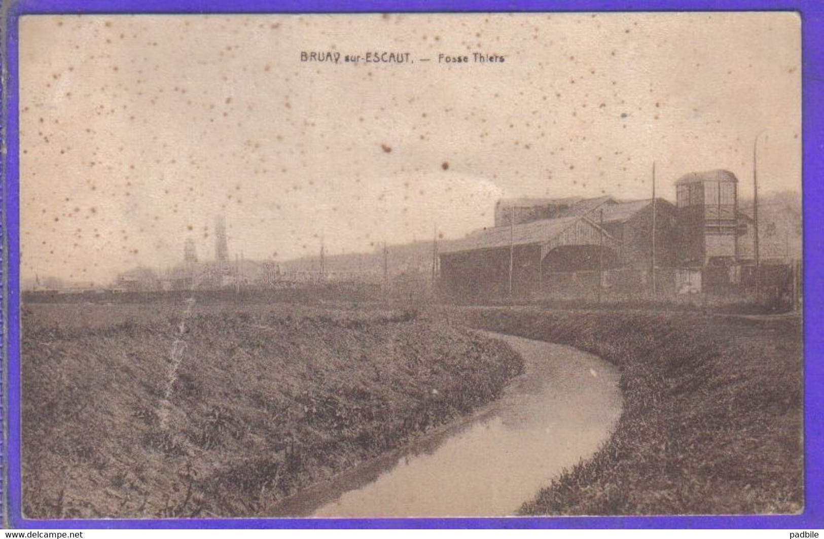 Carte Postale 59. Bruay-sur-L'Escaut   Mine  Fosse Thiers  Très Beau Plan - Bruay Sur Escaut