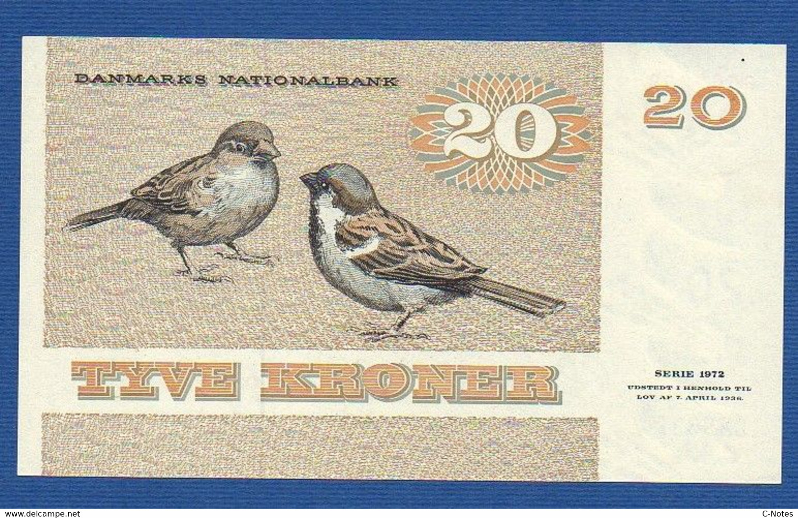 DENMARK - P.49d2 – 20 Kroner 1983 UNC Serie C2833F 6509866 - Dänemark