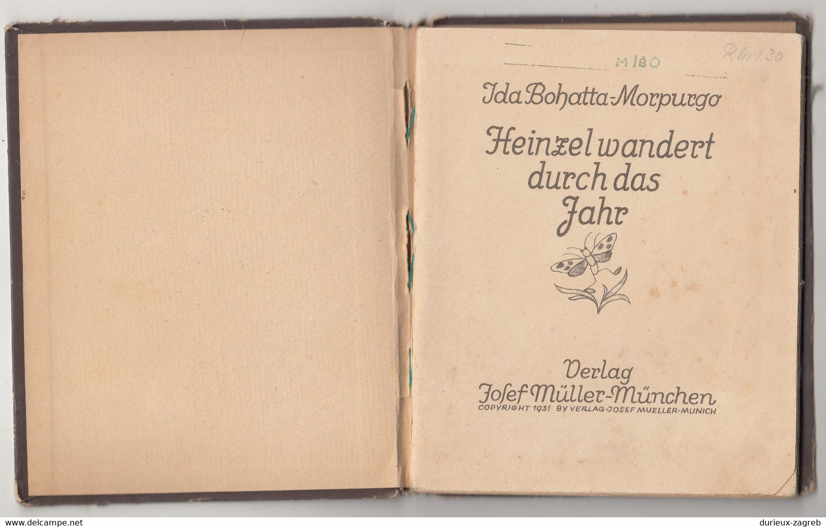 Heinzel Wandert Durch Den Tag Illustrated Book By Ida Bohatta-Morpurg, Verlag Josef Müller, München 1931 B230205 - Prentboeken