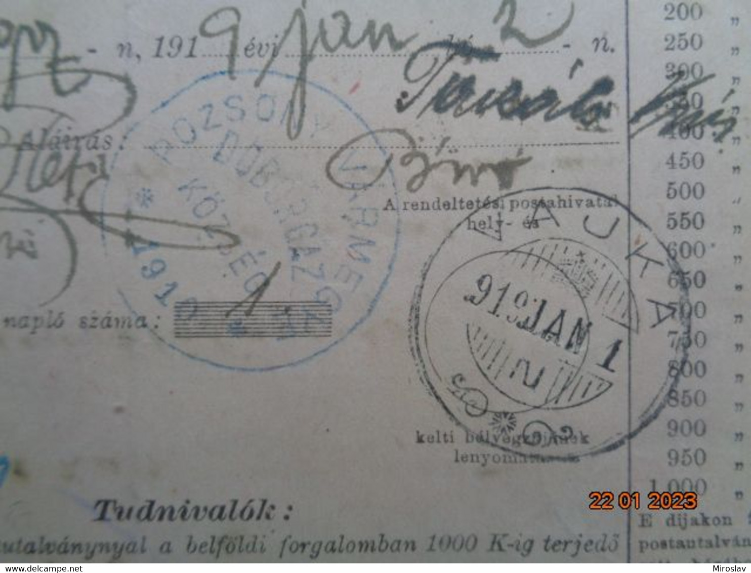 ČESKOSLOVENSKO  -  VAJKA - VOJKA NAD DUNAJOM - DOBROHOŠŤ - ...-1918 Prephilately