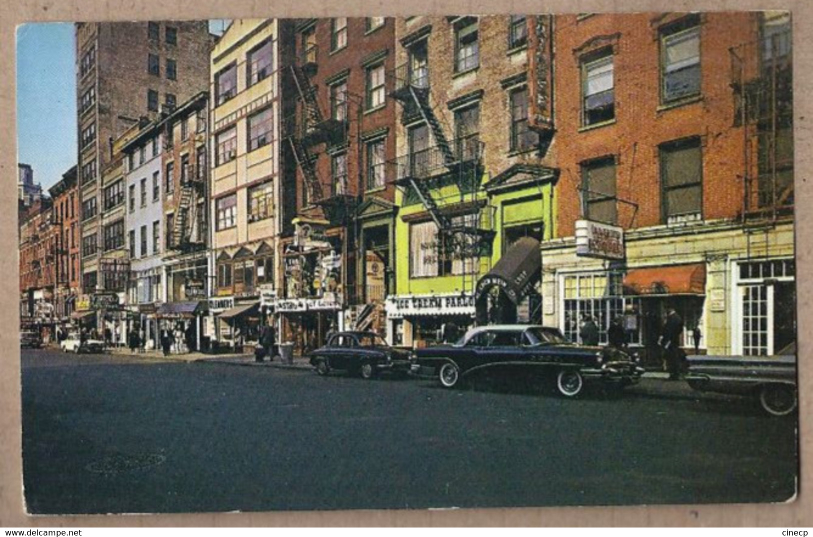 CPSM USA - NEW YORK CITY - GREENWICH VILLAGE TB PLAN MAGASINS IMMEUBLES AUTOMOBILES - Greenwich Village