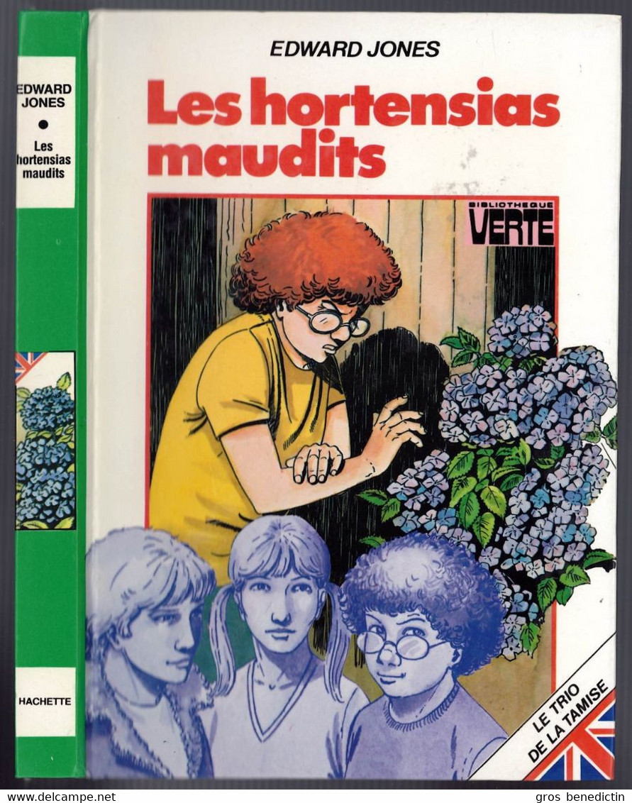 Hachette - Bibliothèque Verte - Edward Jones - Série Du Trio De La Tamise - "Les Hortensias Maudits" - 1981 - #Ben&Trio - Bibliotheque Verte