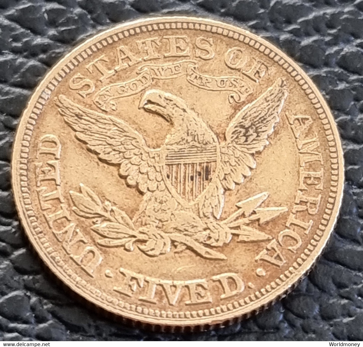 United States 5 Dollars 1880 (Gold) - 5$ - Half Eagle - 1866-1908: Coronet Head