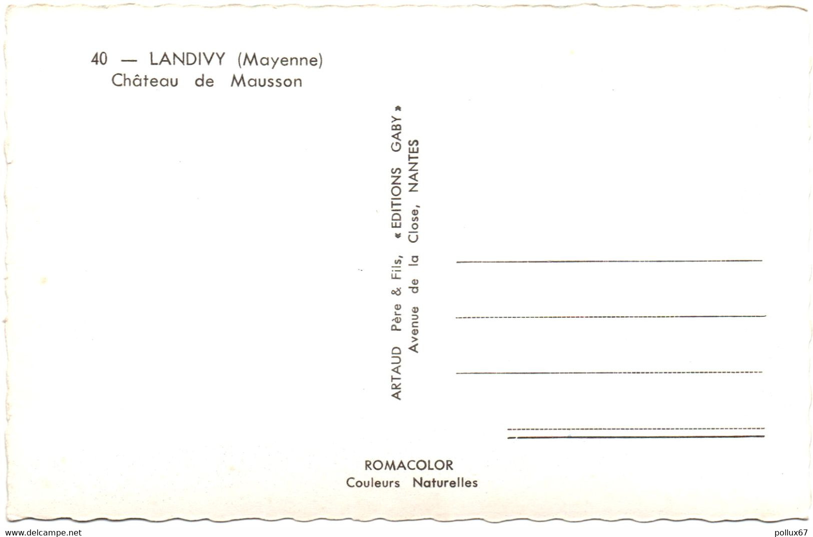 CPSM DE LANDIVY  (MAYENNE)  CHÂTEAU DE MAUSSON - Landivy