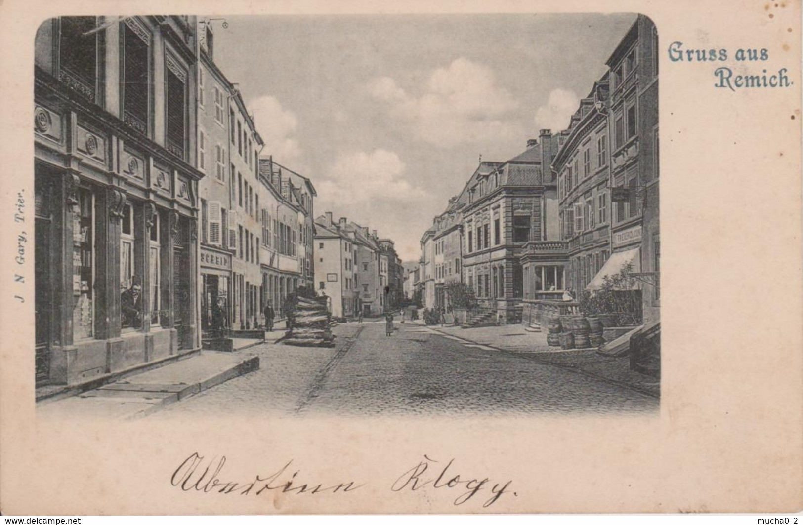 REMICH - GRUSS AUS - RUE AVEC COMMERCES - Remich