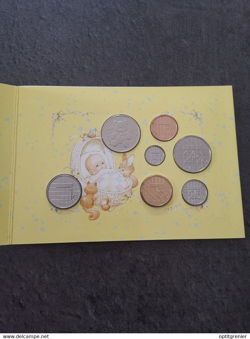 COFFRET PAYS BAS 1997 NAISSANCE BEBE / NEDERLAND BABY MINTSET SET GULDEN & CENTS - Nieuwe Sets & Testkits