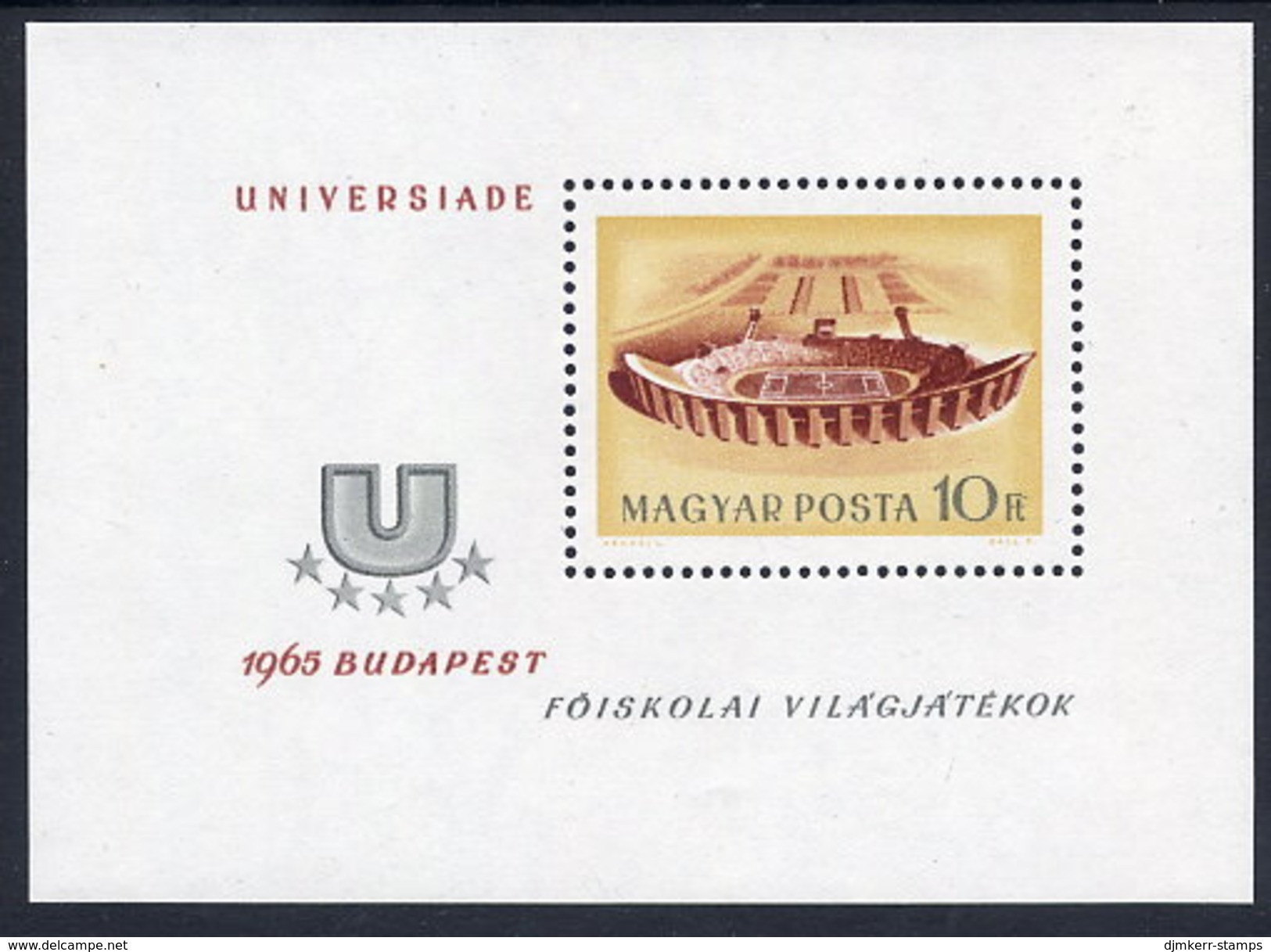 HUNGARY 1965 Universiade Games  Block MNH / **.  Michel Block 50 - Blocchi & Foglietti