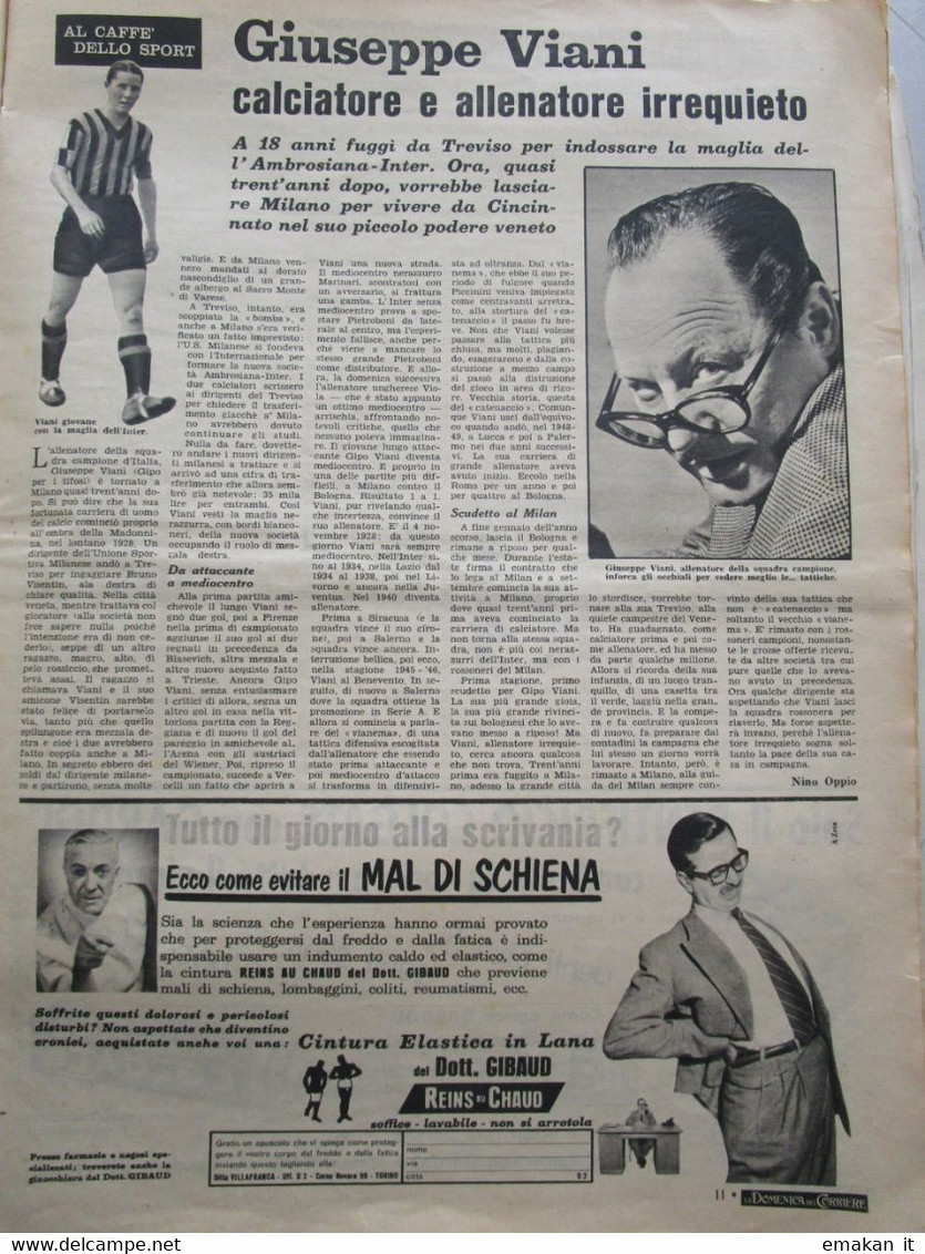 # DOMENICA DEL CORRIERE N 39 / 1957 CAMPIONE D'ITALIA /  VIANI / MESSINA / MOKA EXPRESS / NECCHI - Erstauflagen