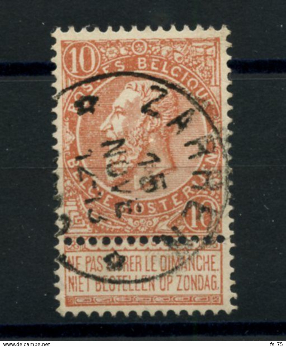 BELGIQUE - COB 57 - 10C ROUGE BRUN RELAIS A ETOILES ZARREN - 1893-1900 Thin Beard