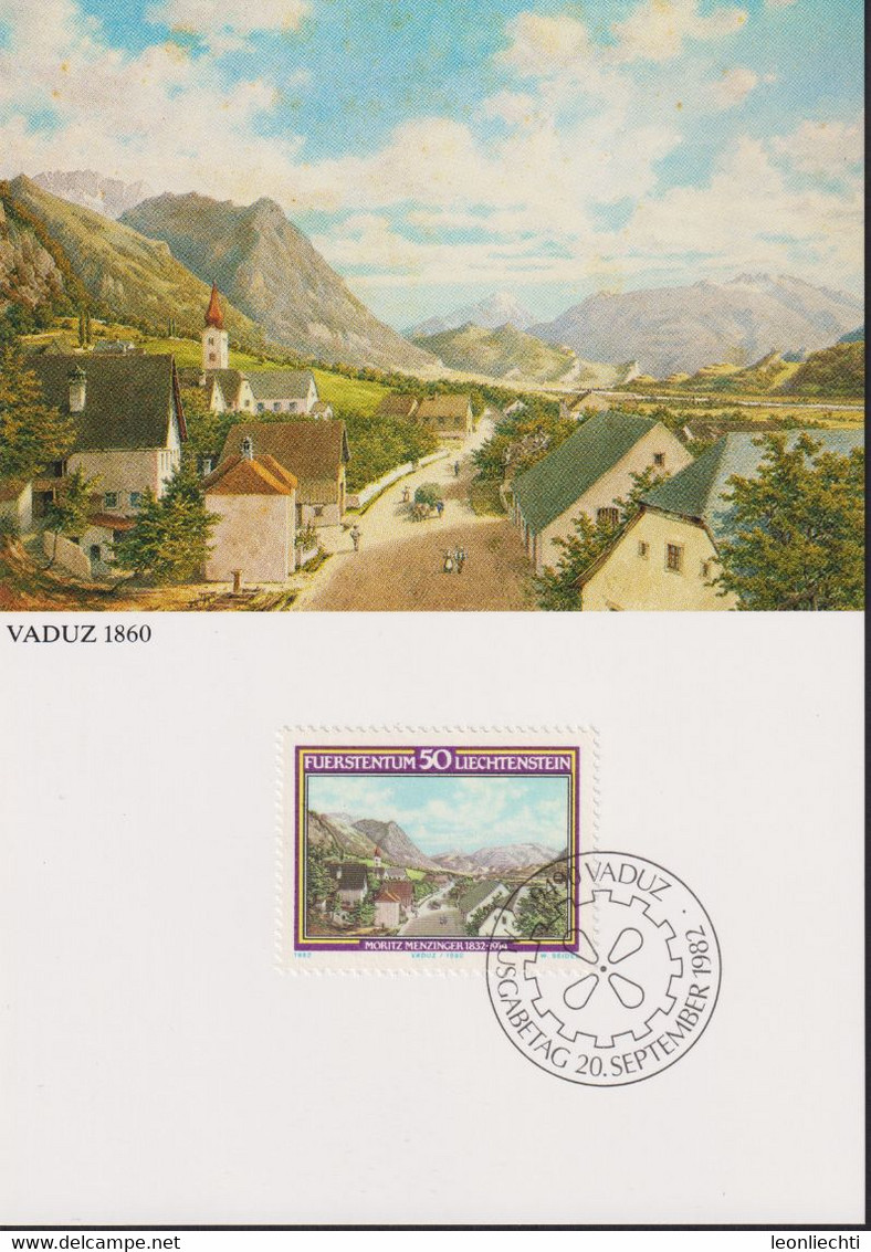 1982 Liechtenstein, MC 34 Mi:LI 807, Yt:LI 748, Zum:LI 746,150. Geburtstag Von Moritz Menzinger, Neu Schellenberg 1861 - Covers & Documents