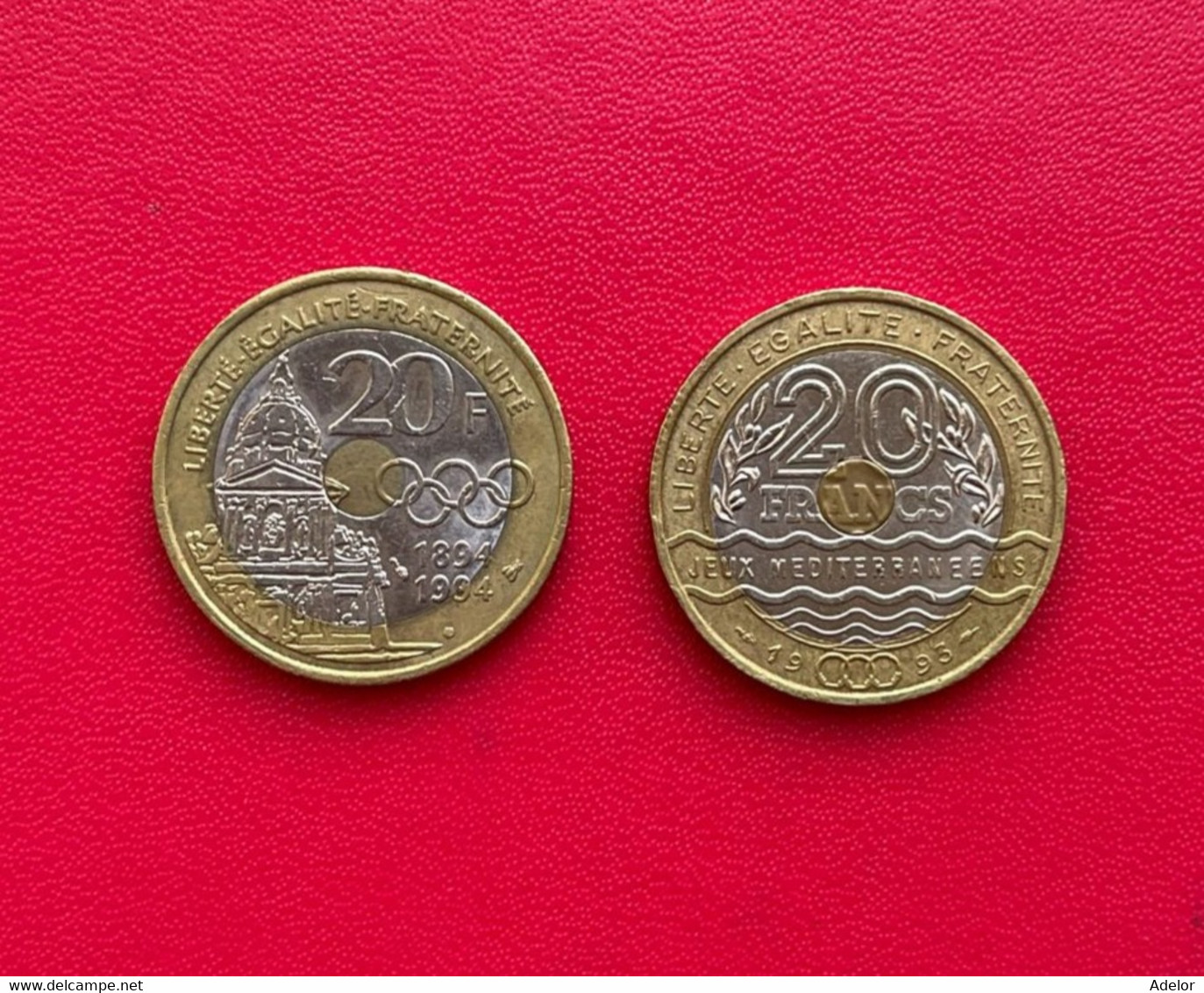 Beau Lot De 2 Monnaies De 20 Francs 1993 Et 1994 "Pierre De Coubertin" Et "Jeux Méditerranéens" - 20 Francs