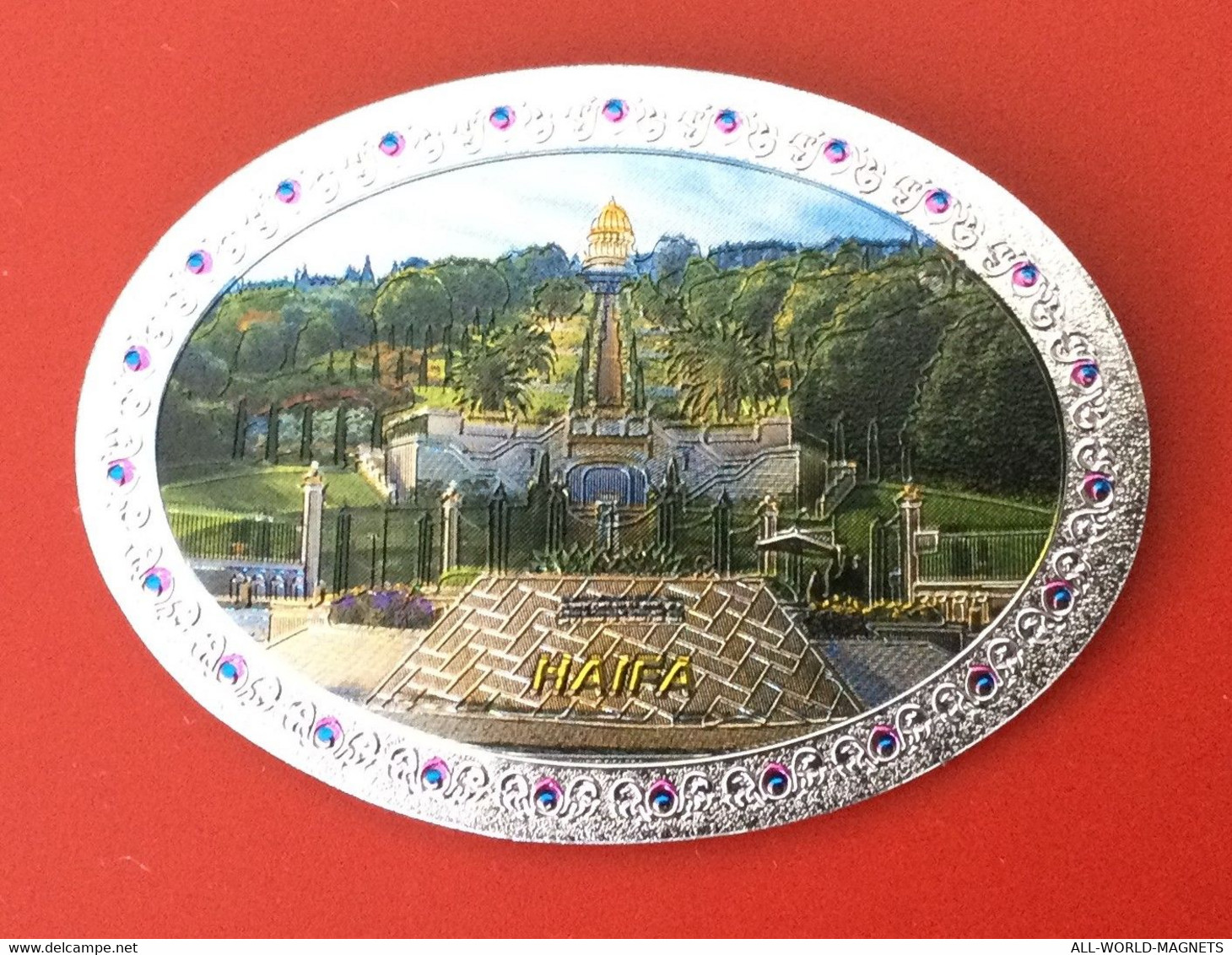 Baha'i Garden In Haifa Fridge Magnets Souvenir, Israel - Tourism