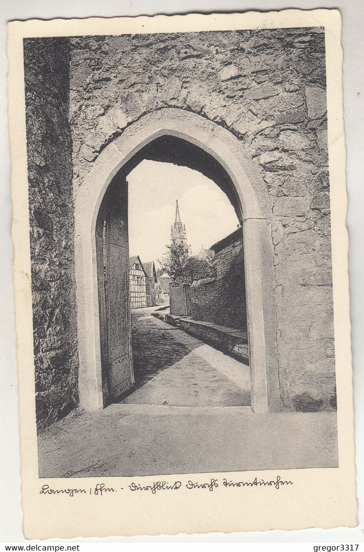 C4310) LANGEN In HESSEN - Durchblick - - Postablage GROSSENHAUSEN über Gelnhausen 1939 - Langen