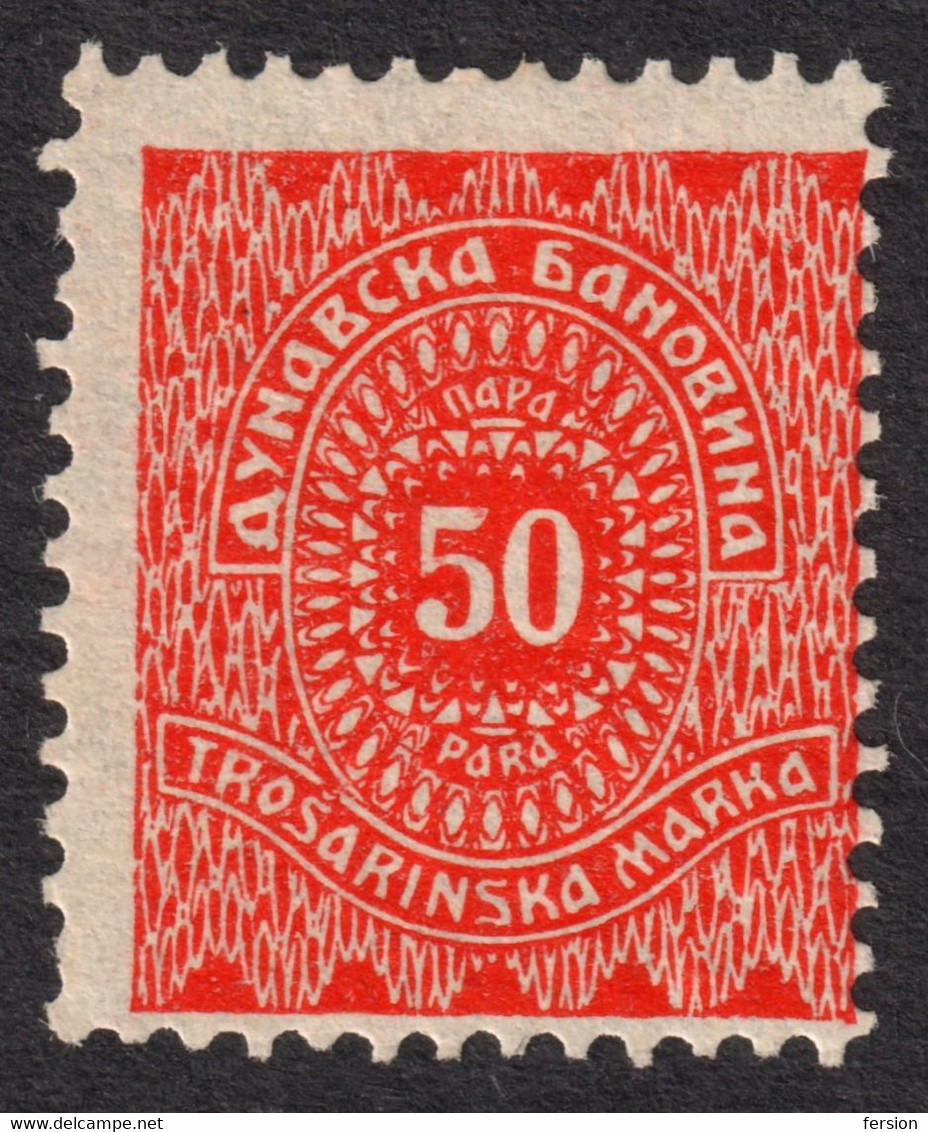 Yugosavia Serbia / Local Dunavska Banovina 1937 - Luxury Tax Stamp -  Revenue Stamp - MH - 50 P - Dienstmarken