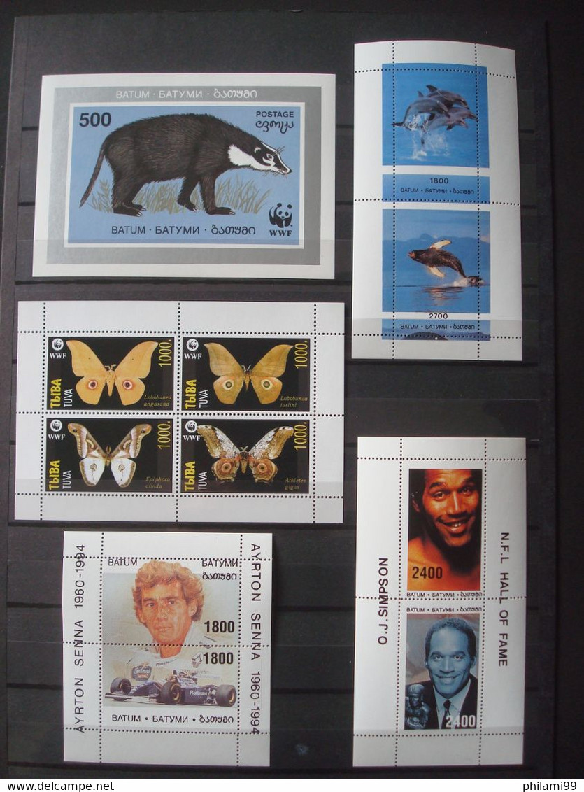 TUVA BATUM MNH** 2 SCANS / 10 BLOCS + 1 SET - Verzamelingen