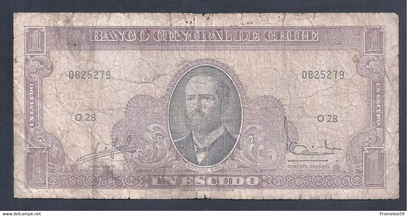 Chile – Billete Banknote De 1 Escudo – Año 1964 - Chili