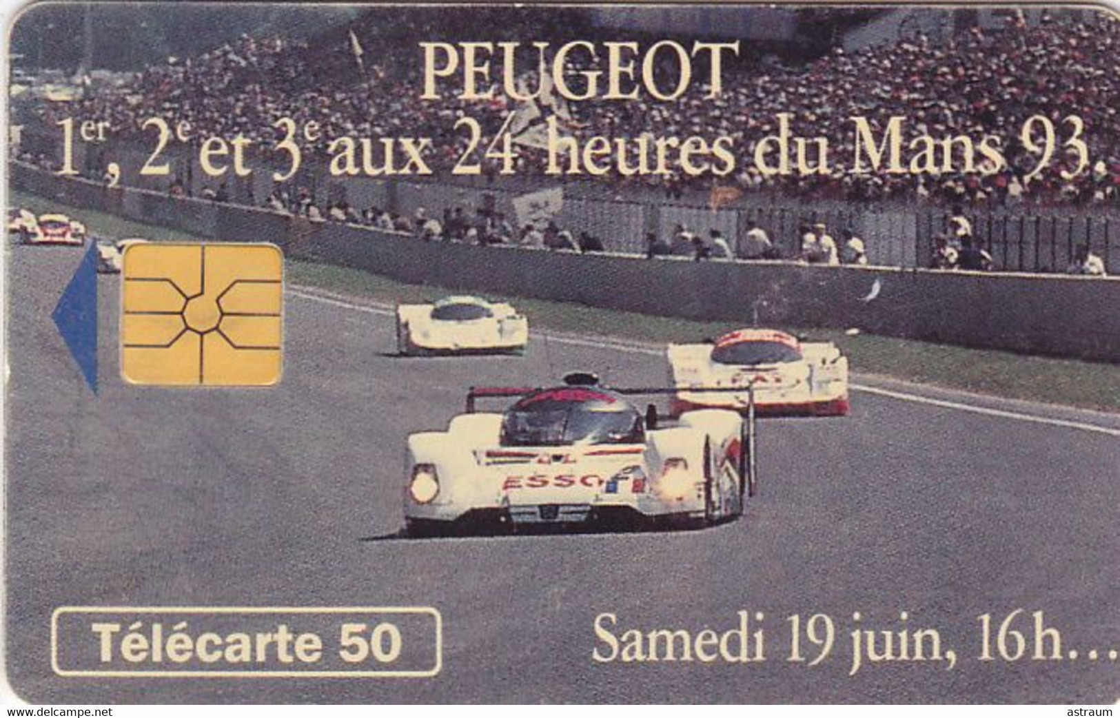 Telecarte Variété - F 405  - Peugeot 24 H Du Mans  - ( Dentelée Vericalement ) - Fehldrucke