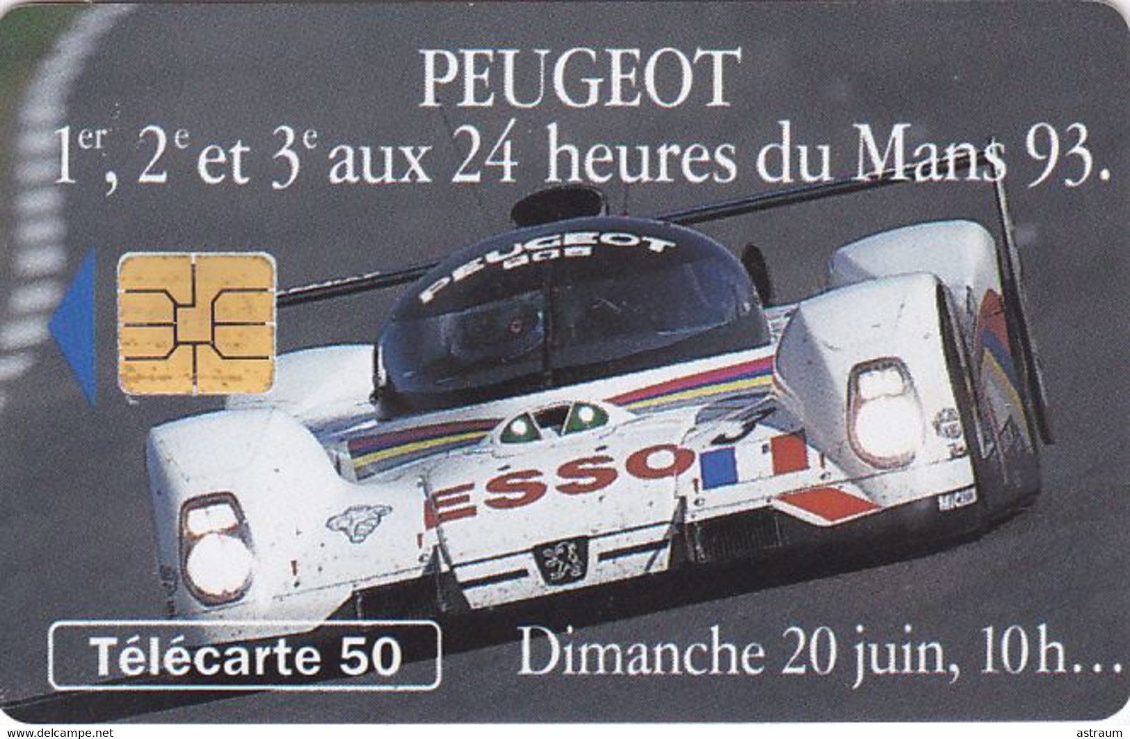 Telecarte Variété - F 413 - Peugeot 24 H Du Mans  - ( N°ondulé ) - Fehldrucke