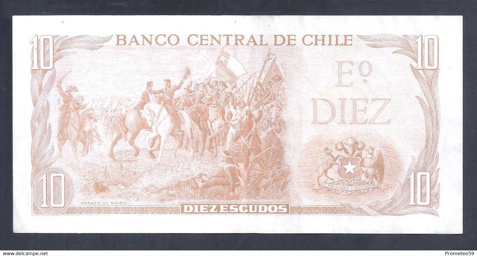 Chile – Billete Banknote De 10 Escudos – Año 1970 - Chili