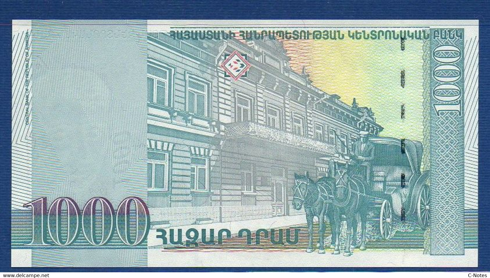 ARMENIA - P.45 – 1000 Dram 1999 UNC, Serie 15951491 - Armenië