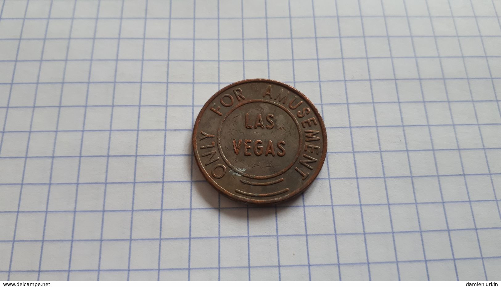 ETATS-UNIS JETON LAS VEGAS ONLY FOR AMUSEMENT FRAPPE MEDAILLE 25MM FACES IDENTIQUES - Casino