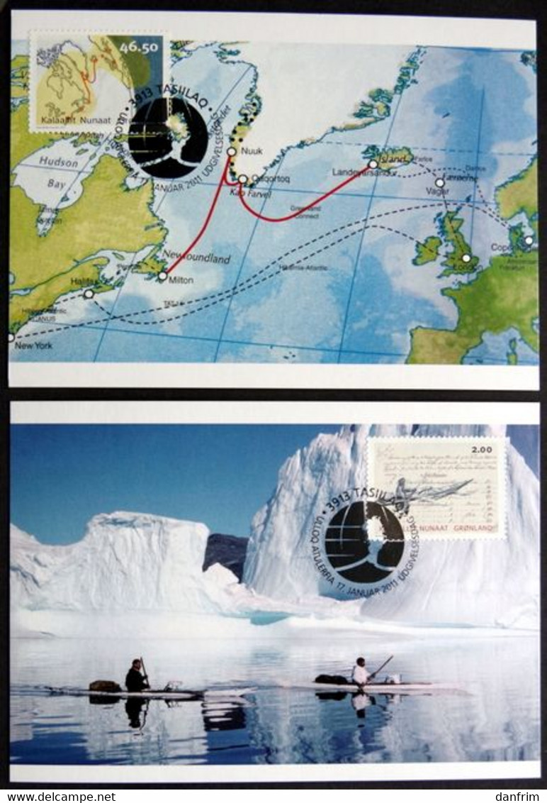 Greenland 2011 Modes Of Communication   Minr.575-77  Maximum Card ( Lot 275 ) - Cartoline Maximum