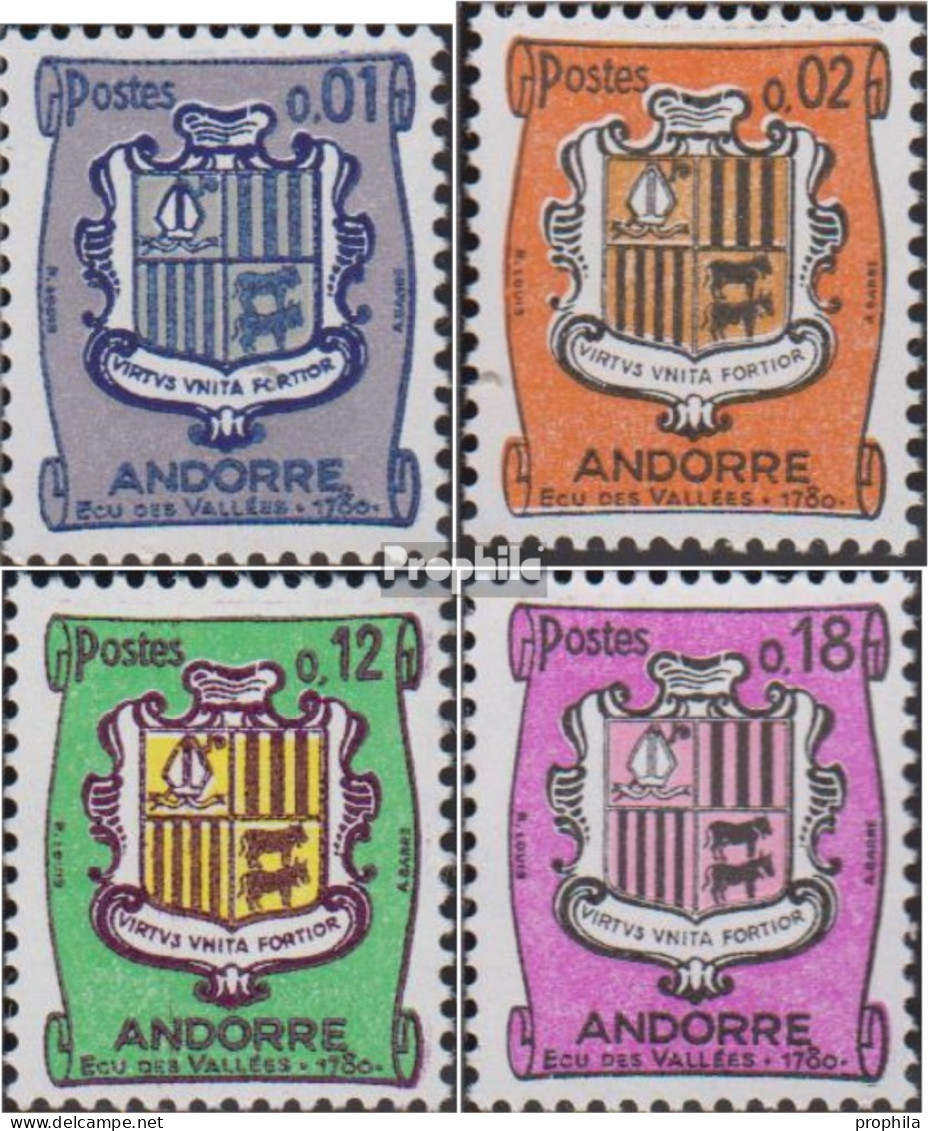 Andorra - Französische Post 186-189 (kompl.Ausg.) Postfrisch 1964 Wappen - Booklets