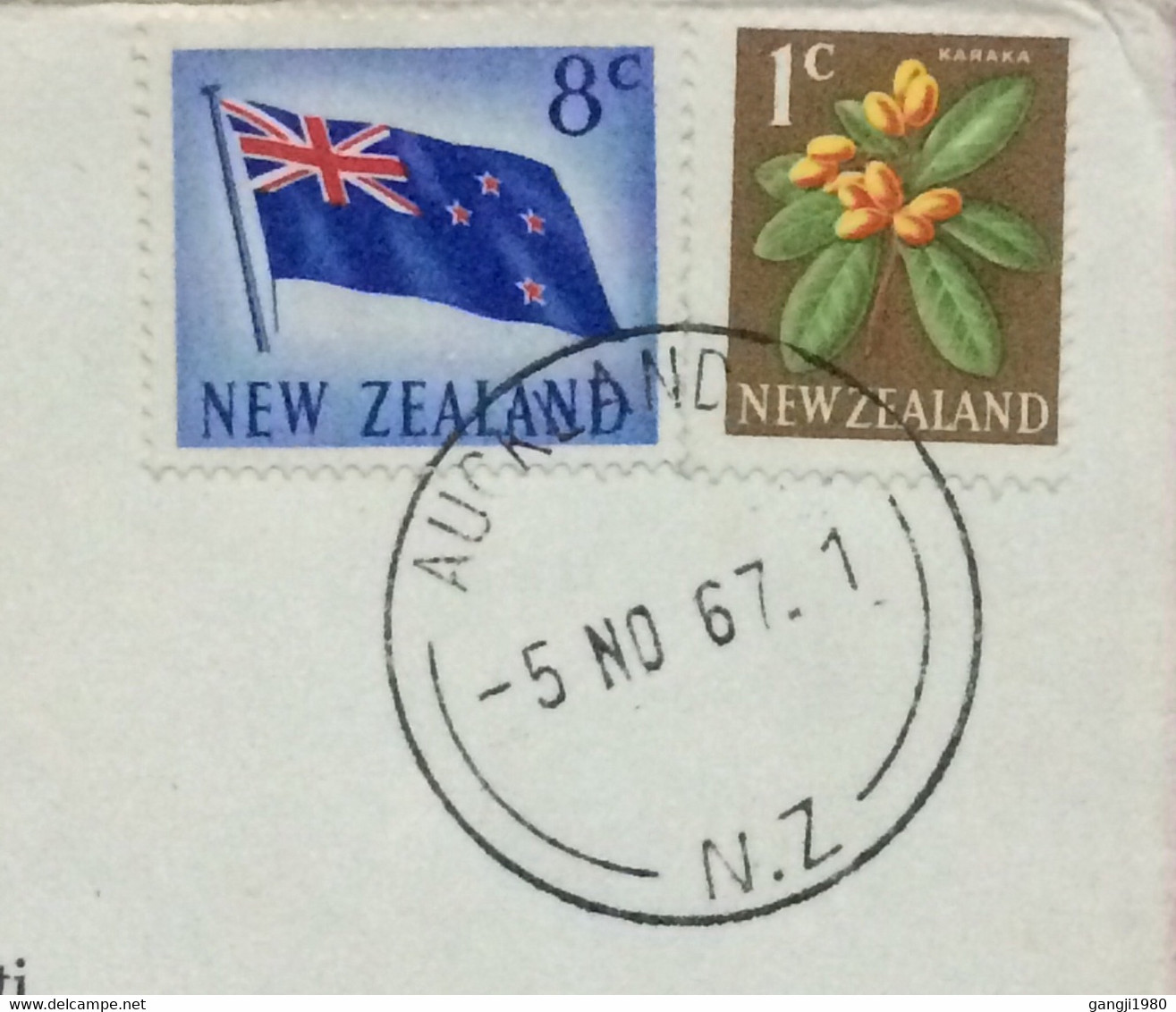 NEW ZEALAND, FRECH POLYNESIA 1967, ILLUSTRATE FIRST FLIGHT COVER TO TAHITI, FIRST DC-8 FLIGHT, NUDE LADY WOMEN, FLAG, FL - Briefe U. Dokumente