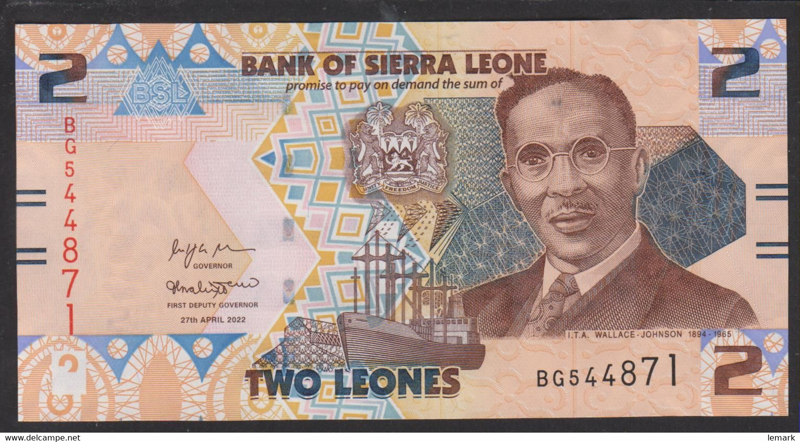 Sierra Leone 2 Leones 2022 P35UNC - Sierra Leone