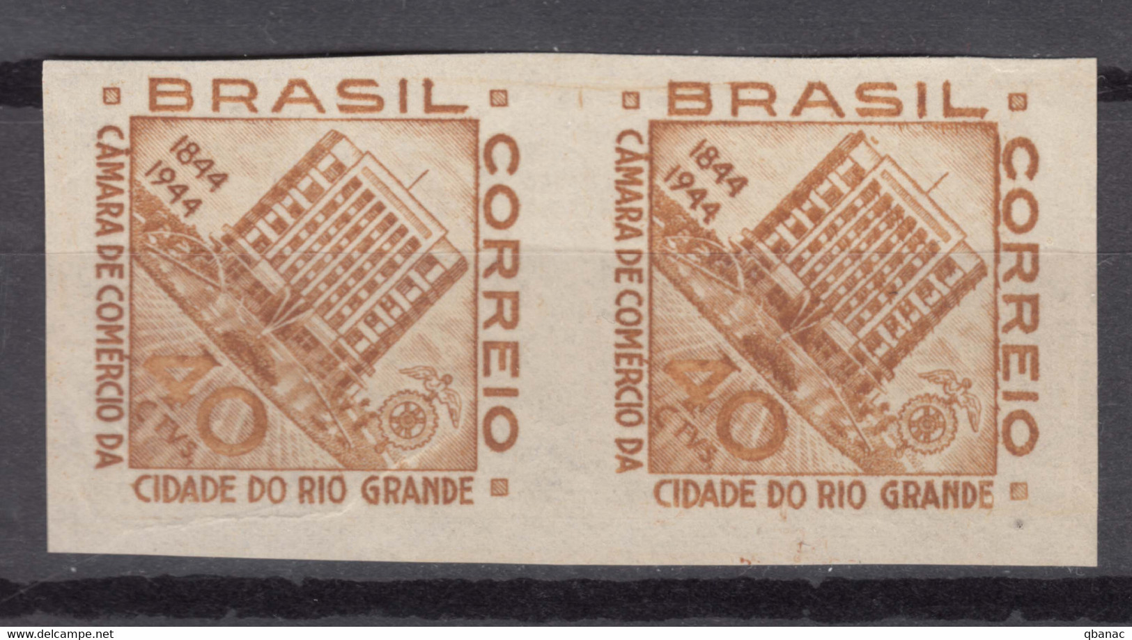 Brazil Brasil 1944 Mi#662 Mint Never Hinged Imperforated Pair - Nuevos