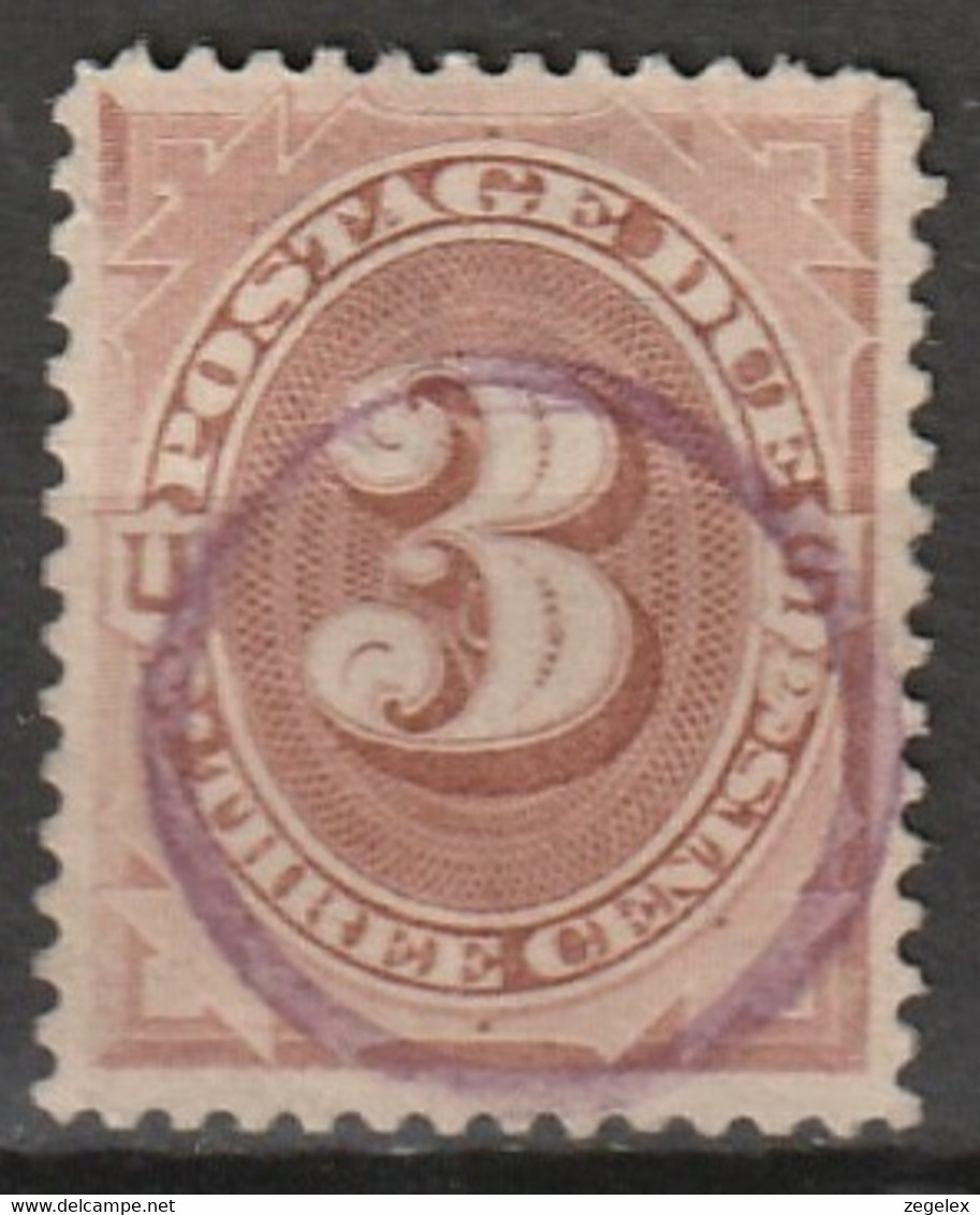 USA 1879 Postage Due 3 Cent. Scott No. J3 - Portomarken