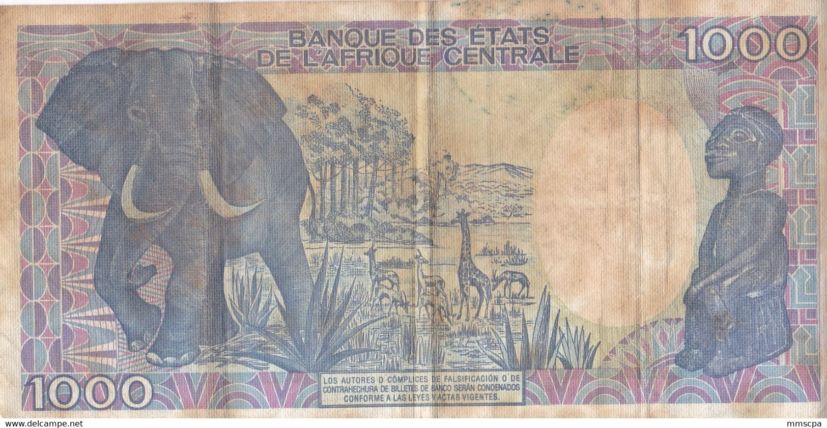 1000 FRANCS GUINEE AFRIQUE CENTRALE - États D'Afrique Centrale