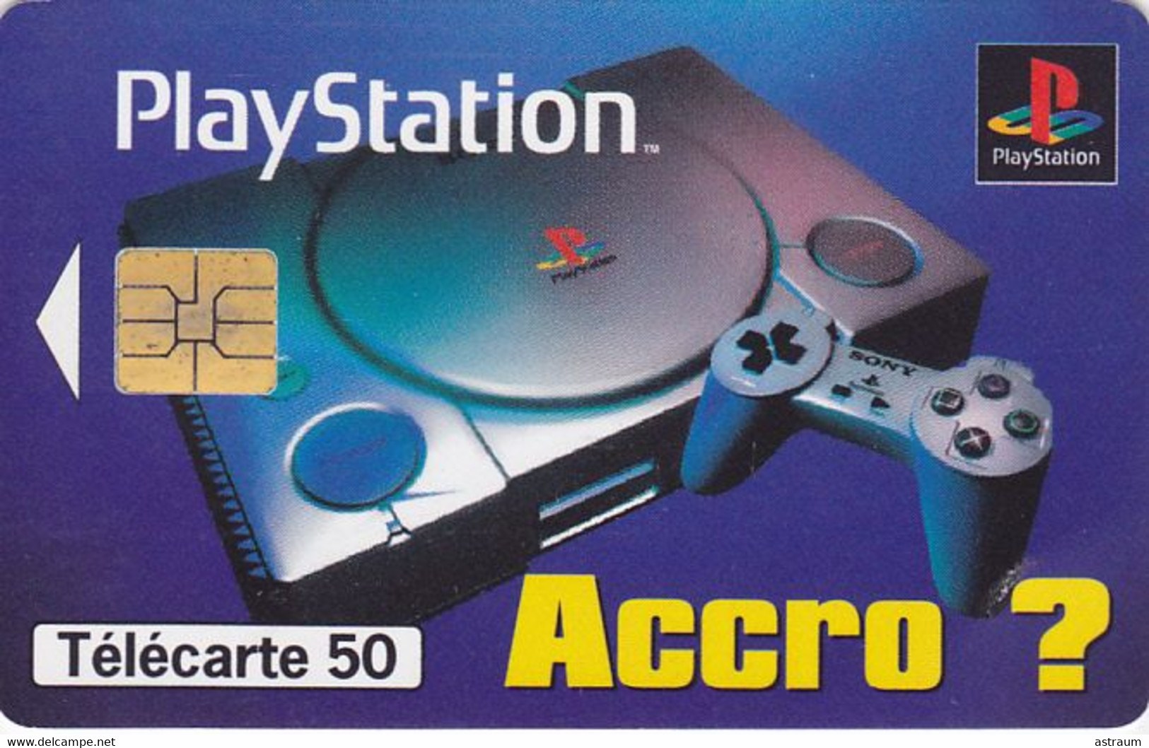 Telecarte Variété - F 705 - Playstation  Accro ? - ( N°ondulé ) - Varietà