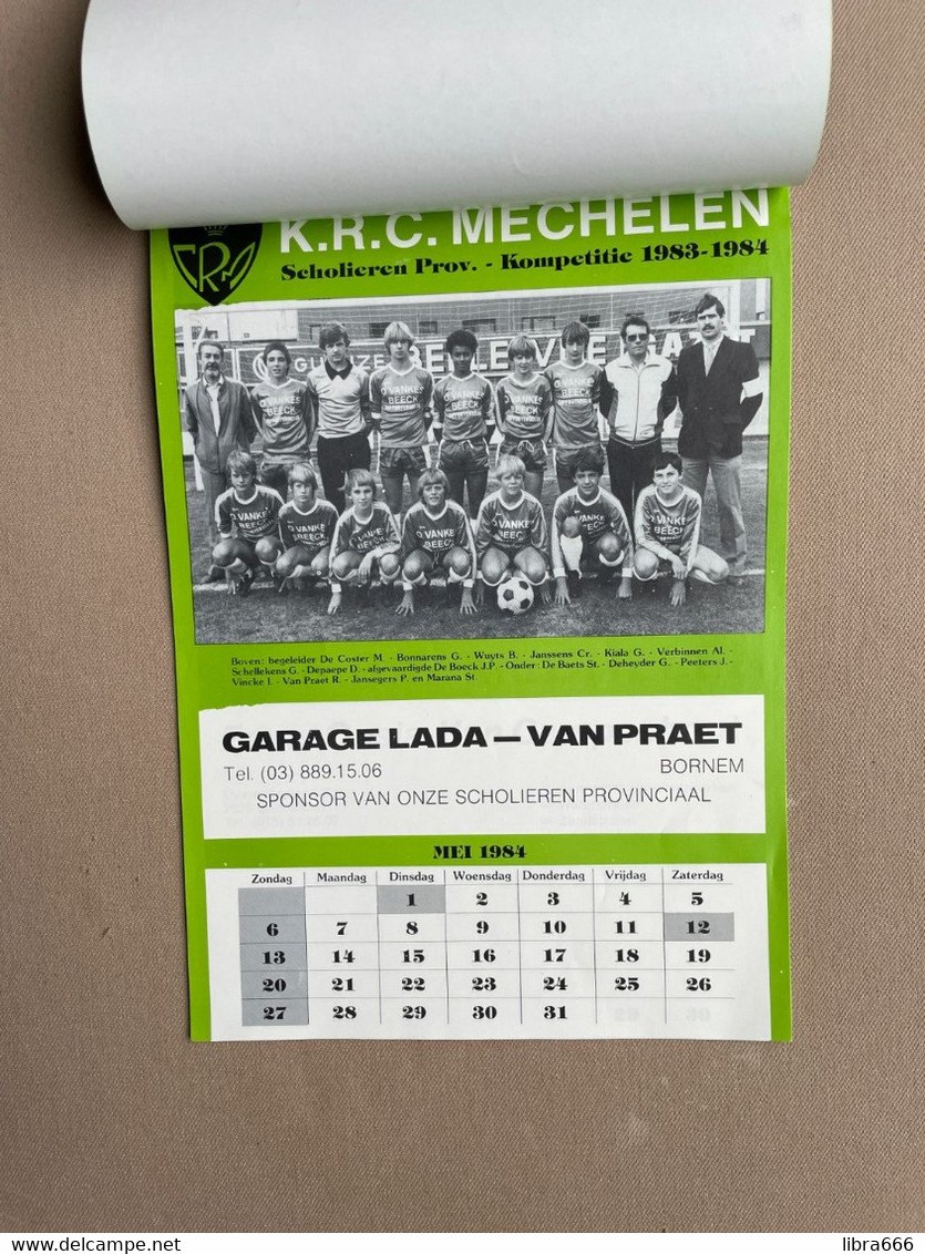 RACINGS ELFTALKALENDER 1984 - K.R.C. MECHELEN - Grossformat : 1981-90