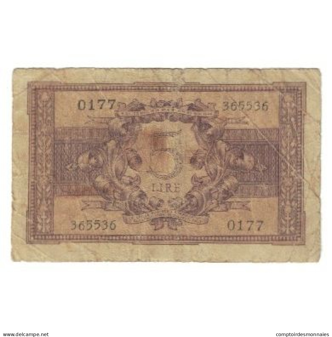 Billet, Italie, 5 Lire, 1944, 1944-11-23, KM:31a, TB - Regno D'Italia – 5 Lire