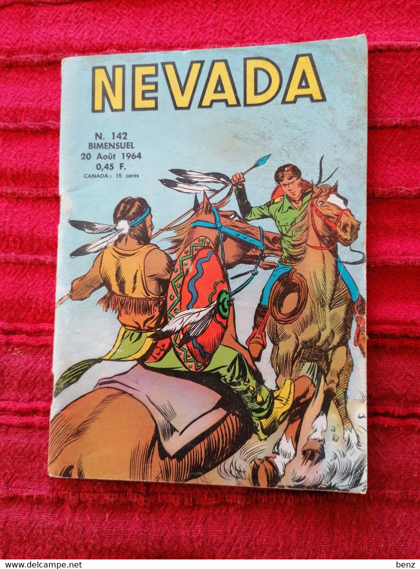 NEVADA N°142  AOUT 1964 EDITIONS LUG AVEC MIKI LE RANGER TB ETAT - Nevada