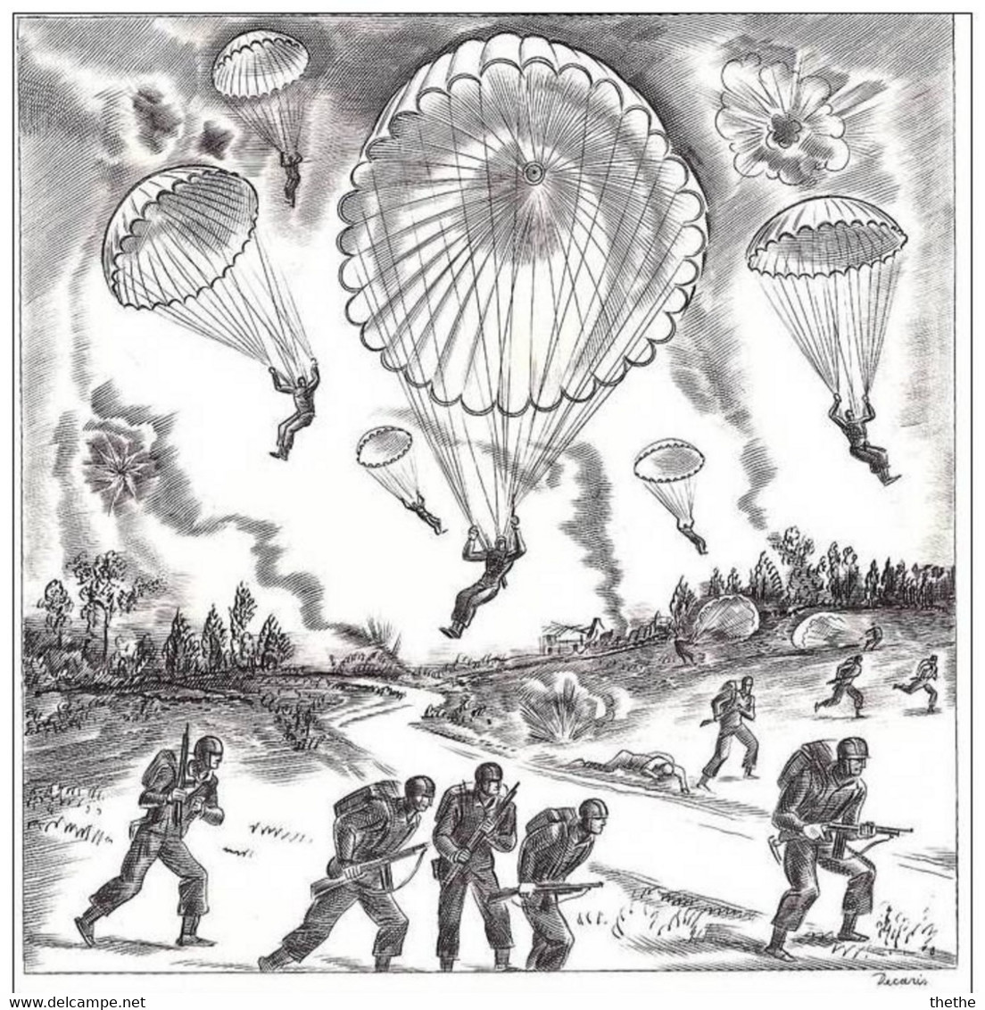 Vingt Cinquième Anniversaire Du 6 Juin 1944 Parachutistes SAS Et Commandos FFL. - Gebruikt