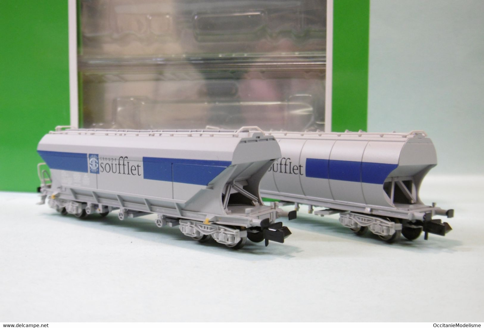 Arnold - 2 WAGONS CEREALIERS Soufflet SNCF ép. V VI Réf. HN6510 Neuf NBO N 1/160 - Goods Waggons (wagons)