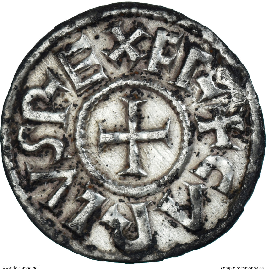 Monnaie, France, Charles Le Chauve, Denier, 840-864, Melle, TTB+, Argent - Autres & Non Classés