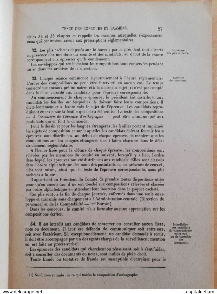 L42 -1922 Instruction Générale Des Postes Et Des Télégraphes   Fascicule IIB (personnel-recrutement) - Postal Administrations