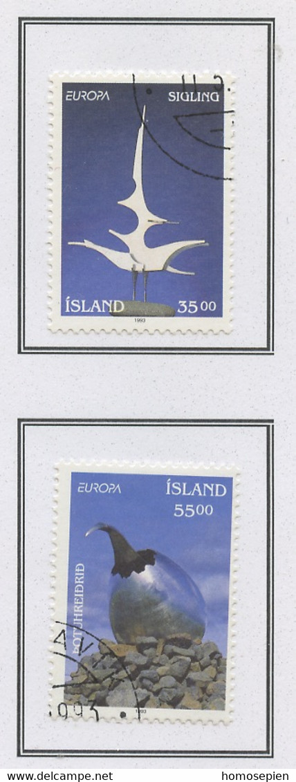 Islande - Island - Iceland 1993 Y&T N°739 à 740 - Michel N°786 à 787 (o) - EUROPA - Oblitérés