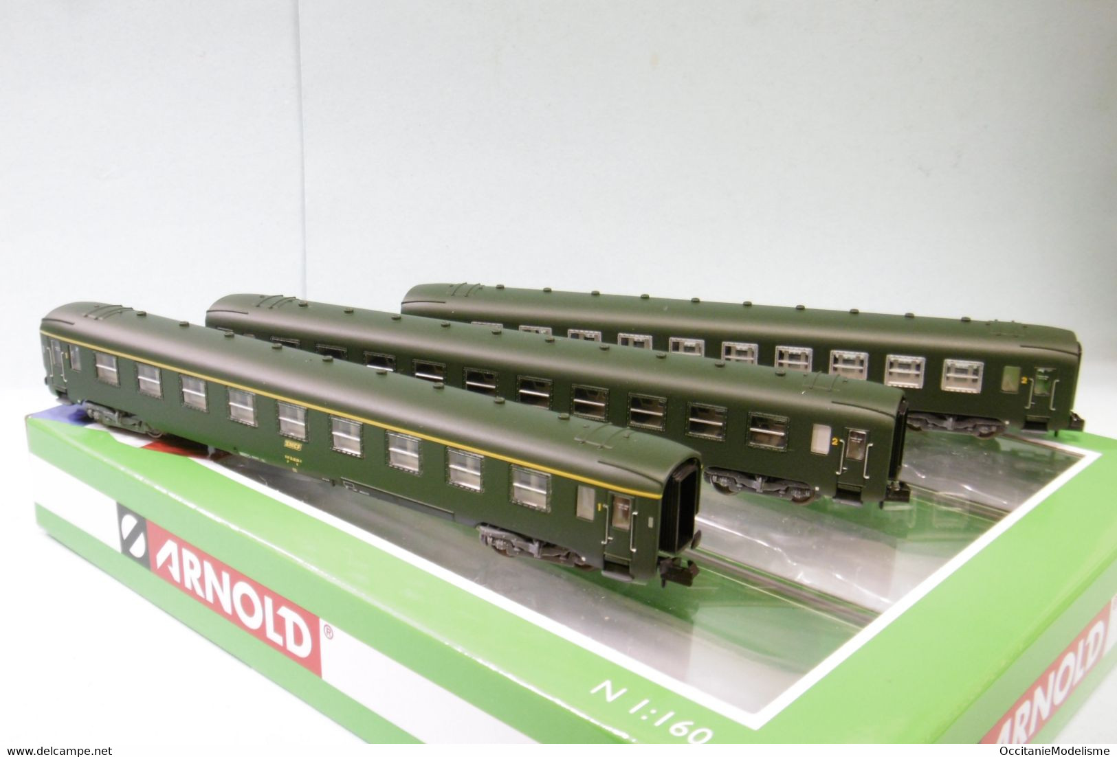 Arnold - Coffret 3 Voitures DEV AO A9 + B10 SNCF ép. IV Réf. HN4385 Neuf N 1/160 - Coches De Viaje