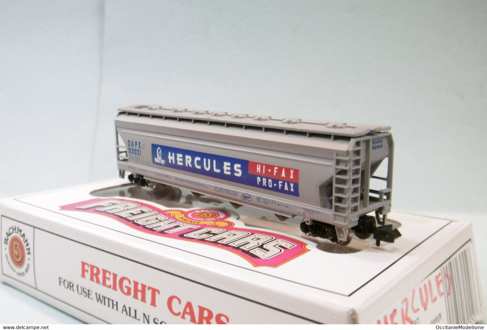 Bachmann - WAGON US 56' Center-flow Hopper Céréalier Hercules Réf. 70550 BO N 1/160 - Wagons Marchandises