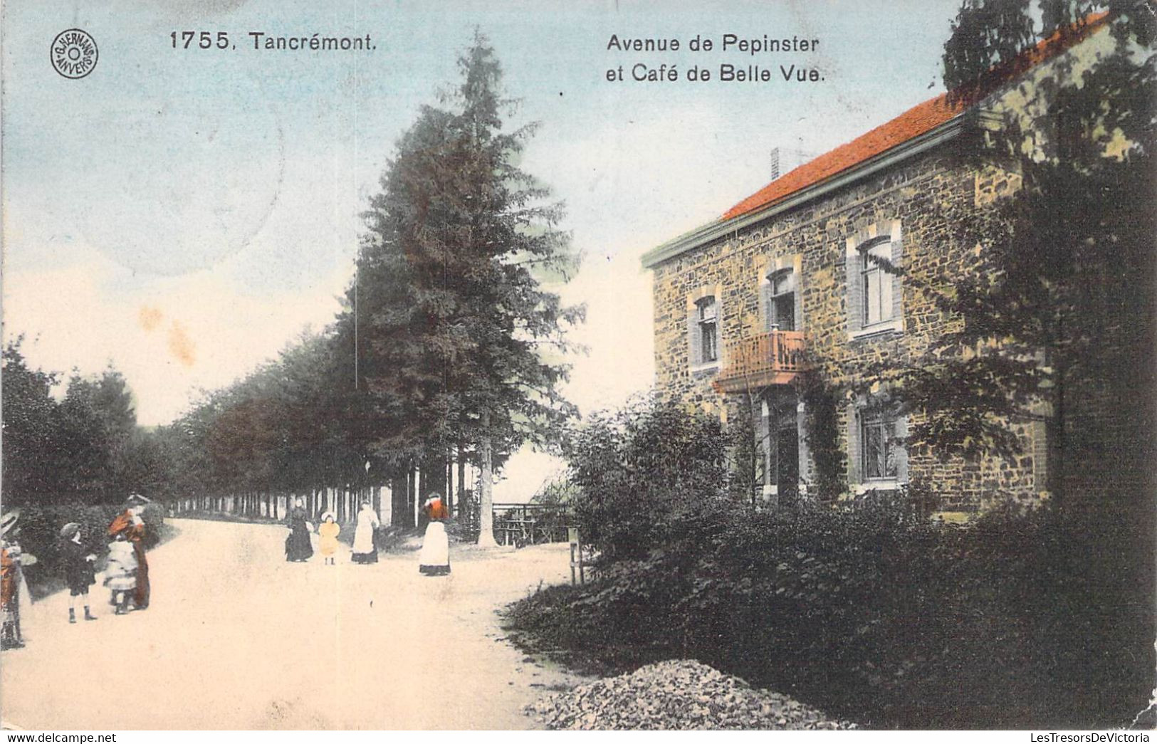 Belgique - Tancrémont - Avenue De Pepinster Et Café Belle Vue - Edit. G.Hermans - Colorisé - Carte Postale Ancienne - Theux