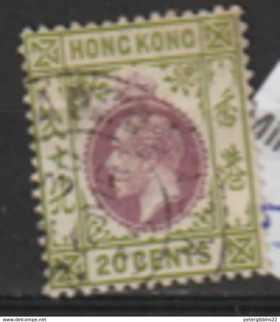 Hong Kong  1912  SG  107   20c  Fine Used - Usados