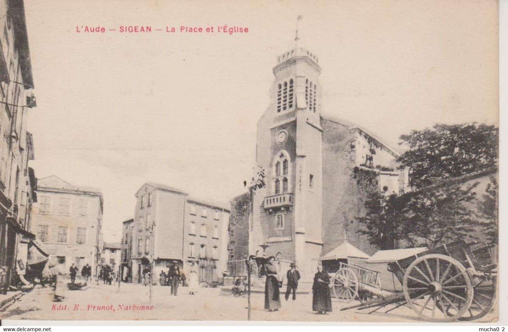 11 - SIGEAN - LA PLACE ET L'EGLISE - Sigean